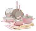 Ceramic Nonstick Pink 15pc Set