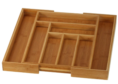 Expandable Kitchen Utensils Drawer Organizer For Bamboo Flatware Organizer