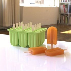1pc New Summer Ice Cream Tools With Wooden Sticks Silicone Popsicle Molds Custom Mini Silicone Ice Cream Popsicle Mold